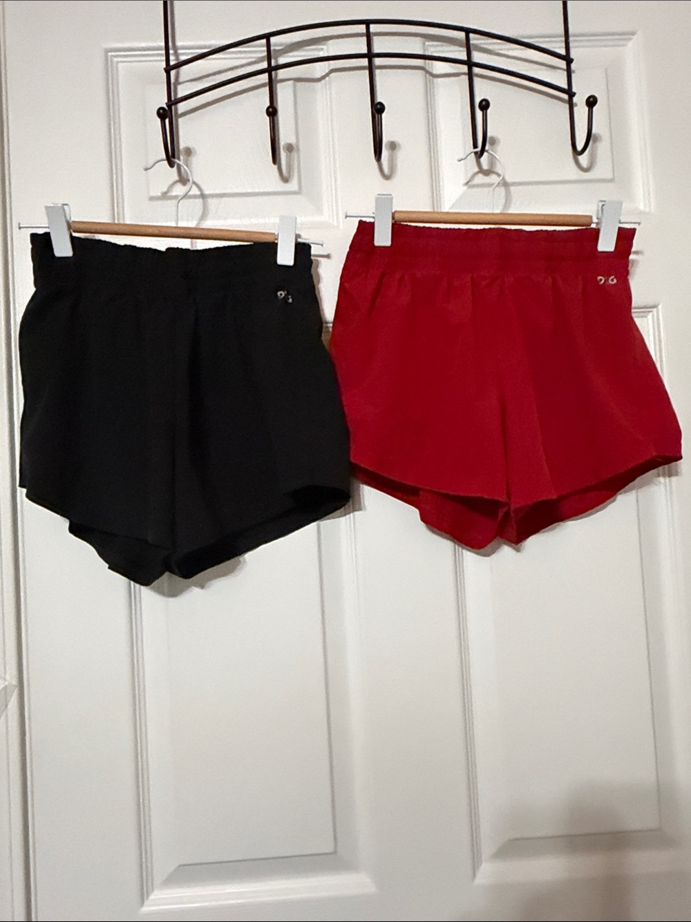 DSG Girl's Athletic Shorts - Black & Red Two-Pack